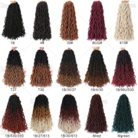 Extensions de cheveux synthétiques ondulés Gypsy Locs de 18 pouces pour tresses au crochet