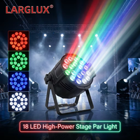 Projecteur LED Par Can Slim 18*10W RGBW pour Scène, Composants Premium pour DJ, Discothèque, Mariage, Fête, Contrôle DMX512/Activé par le Son