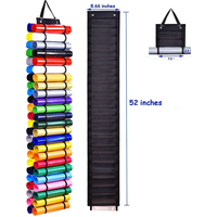 Porte-rouleau de rangement pour organisateur de vinyle Support mural au-dessus de la porte Porte-rouleau de vinyle suspendu pour artisanat