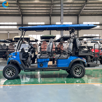 Voiturette de plage de luxe Robetaa 6 places, voiturette de golf électrique certifiée CE, nouvelle, homologuée pour la route, alimentation au lithium 72V