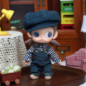 Ropa para muñecas Zsiga, mono vaquero, boina de 20cm para muñecas de 8/10 cm de largo, conjunto de accesorios para niños - Product Image 3