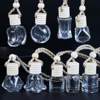 Flacon diffuseur de parfum pour voiture, vide, transparent, de luxe, 5ml, 6ml, 8ml, 10ml, 15ml, avec bouchon compte-gouttes carré, DQ E008
