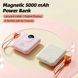 พาวเวอร์แบงค์ PD 22.5W 5000mAh หน้าจอดิจิตอล แม่เหล็ก 15W ชาร์จไร้สาย พกพาสะดวก พร้อมสายคล้อง - Product Image 1