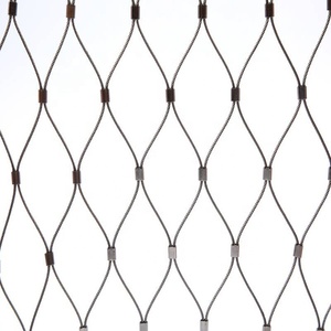 Thắt nút hoặc ferrule loại 40x40 <span class=keywords><strong>50x50</strong></span> 60x60mm mở thép không gỉ 316 Dây rope Lưới <span class=keywords><strong>Net</strong></span> cho màu xanh lá cây tường - Product Image 1