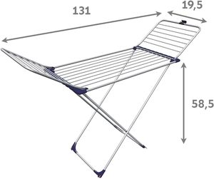 Traditional 16M Cloth Foldable Standing Type <b>Laundry</b> Stand Drying Rack for Bathroom Use - Product Image 4