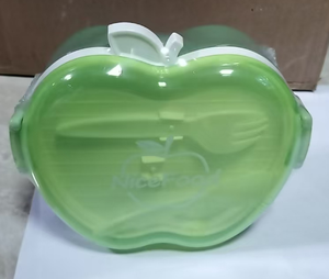 Boîte alimentaire en plastique sans BPA en forme <span class=keywords><strong>de</strong></span> pomme avec compartiment <span class=keywords><strong>de</strong></span> rangement <span class=keywords><strong>pour</strong></span> couverts, boîte <span class=keywords><strong>de</strong></span> <span class=keywords><strong>conservation</strong></span> portable <span class=keywords><strong>pour</strong></span> enfant, boîte à <span class=keywords><strong>salade</strong></span> scellée - Product Image 1