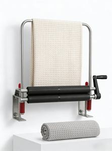 Escurridor de Toallas Manual Montado en la Pared, Escurridor de Mopa de Acero Inoxidable con Prensa Manual para Lavado de Autos, Uso Comercial y Doméstico - Product Image 6