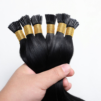 Ekstensi Rambut Keratin Italia I Tip Grosir, Ekstensi Rambut Manusia Alami Double Drawn Vietnam Virgin Remy Stick Tip