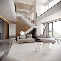 Service de design d'intérieur de villa de luxe intelligent, clé en main, rendu 3D de toute la maison, solution résidentielle personnalisée