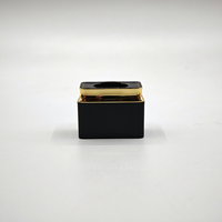 Emballage cosmétique de luxe en tube noir carré personnalisable, conteneur en plastique à presser