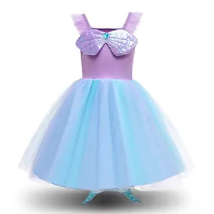 2023 Best Sell Kids Halloween Cosplay Costume Clothes Tutu Little Mermaid Costume HCMM-026