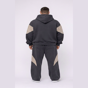 Conjunto Deportivo Personalizado con Efecto Ácido, Sudadera con Capucha y Pantalones de Chándal, Estilo Casual Urbano, Unisex, de Algodón de Peso Medio - Product Image 2