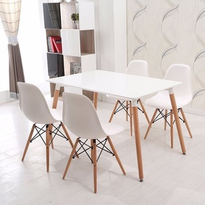 Silla de Comedor Nórdica Moderna Minimalista <span class=keywords><strong>con</strong></span> Respaldo de Plástico, Juego de <span class=keywords><strong>Mesa</strong></span> de Conferencia para Oficina en Casa, Taburete de Computadora Popular en Internet - Product Image 2