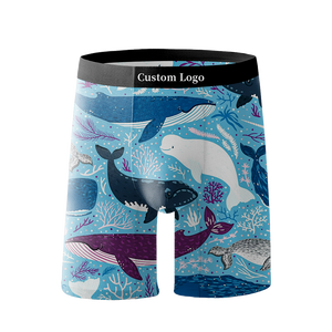 กางเกงบ็อกเซอร์ขายาวสำหรับผู้ชายกางเกงกีฬาพิมพ์ลาย<span class=keywords><strong>วาฬ</strong></span>ลายอเมริกันไซส์ใหญ่พิเศษ - Product Image 1