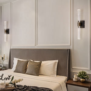 Lámpara de Pared de Cristal con Elegante Pantalla, Lámpara LED Regulable para Mesita de Noche, para Dormitorio de Hotel, Sala de Estar - Product Image 4