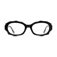 Montures de lunettes optiques ovales géométriques en acétate pour femmes, lunettes de vue tendance, OEM ODM, logo personnalisé