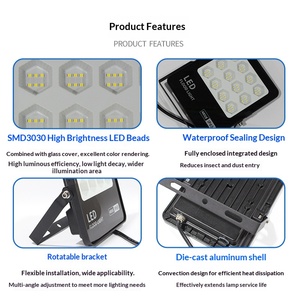 Projecteur LED Extérieur Modulaire Haute Luminosité pour Routes, Étanche IP66, 50W~600W, AC220V, en Aluminium Moulé Sous Pression, IRC 80 - Product Image 2