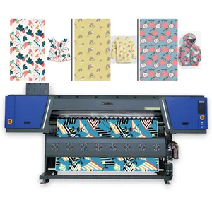 high quality digital sublimation garment textile printer printing on fabric machine manufacturer with 4 i3200 print heads