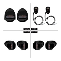 Luces de freno de señal de giro LED traseras para motocicleta E-Mark para Harley Dyna Street Bob FXDB 00-17 Softail Fat Boy 00-25