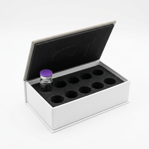 Custom Heavy-Duty Rigid Magnetic Packaging <b>Box</b> for 10 Vials Professional Laboratory Research Storage - Product Image 1