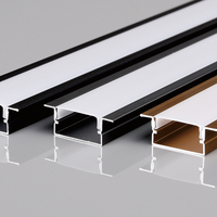 Perfil de Esquina de Aluminio Anodizado con Difusor para Panel de Pared, Canal LED Decorativo Compatible con Tira de Luz RGB