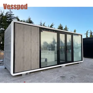 2024 ECO luxury prefab tiny container house 40ft 20ft glass wall capsule house for sale