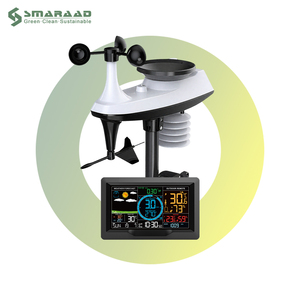 Station météo intelligente pour maison connectée, appareil multifonction sans fil pour prévisions météorologiques, alertes vent et pluie, contrôle par application, nylon WX3390001 Smart - Product Image 1