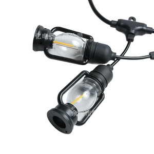 E27 Led Light <b>Strings</b> Iron Body Waterproof Outdoor Lamp S14 Vintage Lantern Style For <b>Garden</b> Decoration - Product Image 2