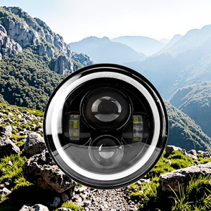 Faro Delantero Redondo LED de 7 Pulgadas Todoterreno Nuevo para Hummer, Land Rover, Lada <span class=keywords><strong>Niva</strong></span> y Wrangler - Product Image 1