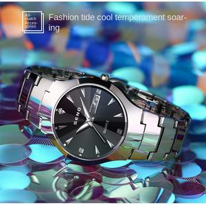 Reloj de Cuarzo con Incrustaciones de Diamantes de Lujo Ligero, 36 mm, Correa de Acero Inoxidable en Oro Rosa, Resistente al Agua, Doble Duración - Product Image 2