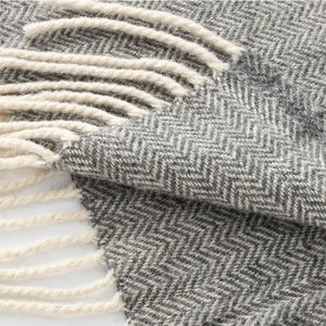 Dr.Wool Factory Supply 127*152 + 2*10CM Couverture luxueuse à pompons Couverture en laine - Product Image 3