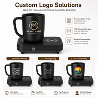 Tasse à café en céramique intelligente à marque privée, ensemble de tasses chauffantes, chargement USB, isolation thermique 24 heures, logo personnalisé, emballage applicable
