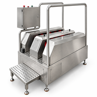 Machine de lavage automatique de semelles et de tiges de bottes en acier inoxydable SUS304 pour usine alimentaire