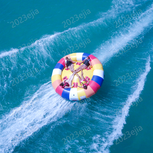 เรือดิสโก้เป่าลมรูปยูเอฟโอขนาด 10 ฟุต สำหรับ 6 คน ทำจากผ้าใบพีวีซี สำหรับเล่นสนุกในทะเลช่วงฤดูร้อน - Product Image 4