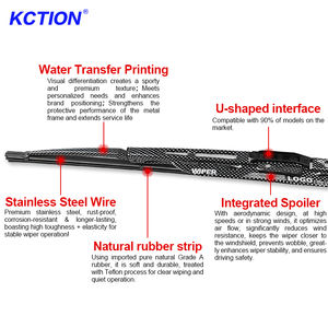 Kction - Limpiaparabrisas de Acero Inoxidable con Goma Natural de Primera Calidad, Tipo U, al por Mayor - Product Image 2