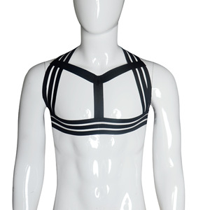Hommes Lingerie Nylon harnais hommes réglable fétiche Gay vêtements corps <span class=keywords><strong>sexuel</strong></span> poitrine harnais ceinture sangle Costumes - Product Image 4