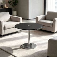 Table basse de réception minimaliste commerciale, table d'appoint carrée et ronde pour bureau, hôtel, salon, salle d'attente