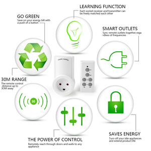 Không dây điều khiển từ xa chuyển đổi ổ cắm điện cắm chuyển đổi thông minh 10A Ổ cắm điện cho ánh sáng - Product Image 3