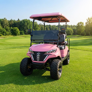 Voiture <span class=keywords><strong>de</strong></span> <span class=keywords><strong>golf</strong></span> électrique rose à 4 places avec accélération douce et luxueuse, feux combinés à LED pour les complexes hôteliers haut <span class=keywords><strong>de</strong></span> gamme et les terrains <span class=keywords><strong>de</strong></span> <span class=keywords><strong>golf</strong></span> - Product Image 3