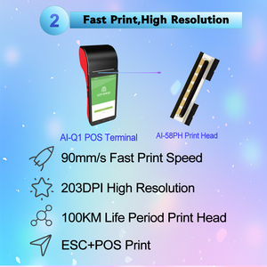 Aixw Android 11.0 POS thiết bị đầu cuối 4 gam cầm tay <span class=keywords><strong>PDA</strong></span> Máy in hóa đơn máy ảnh 5M Wifi/GPS/BT/4 gam Mạng đầy đủ kết nối giao diện USB - Product Image 5