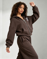 Ensemble 2 pièces unisexe style streetwear : survêtement tactique et sweat à capuche entièrement zippé 100 % coton, idéal pour l'hiver (pour femme) - Vente flash