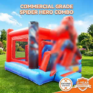 Castillo Inflable Comercial con Tobogán de Superhéroes, PVC, 13x13x10 Pies, Garantía de 3 Años, Capacidad >200 kg, Alquiler para Eventos y Fiestas al Aire Libre - Product Image 1
