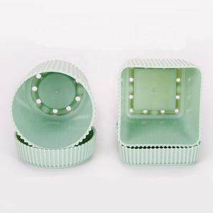 Dia.6.8cm H.7cm Mignon Petit Rond et Carré Coloré En Plastique Succulent Cactus <span class=keywords><strong>Bonsaï</strong></span> <span class=keywords><strong>Pot</strong></span> De Fleur <span class=keywords><strong>Avec</strong></span> Soucoupes - Product Image 3