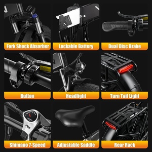 Bicicleta Eléctrica Plegable VITILAN V3 2.0 de 20 Pulgadas, Bicicleta de Montaña Eléctrica de 45 km/h y 750w, Disponible en la UE y el Reino Unido para Adultos - Product Image 4