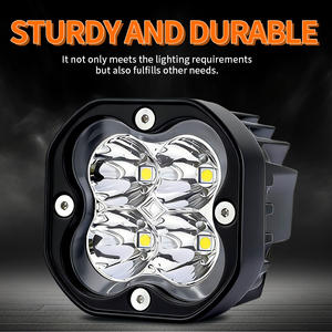 Faro LED Cuadrado de 40W y 3 Pulgadas para Motocicleta, 4 Lentes, Resistente al Agua, Modelo MO-230, 1 Año de Garantía para Autos y Camiones - Product Image 4