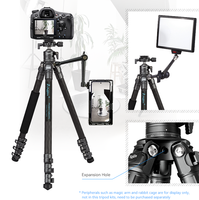 Trépied professionnel en fibre de carbone pour appareil photo reflex numérique/SLR, kit de support léger, fixation rapide, trépied portable pour caméra vidéo numérique, rotule CNC