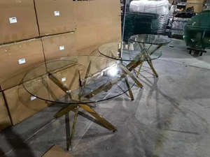 Fabricación al por mayor Mesa ocio mesas de café mesa de comedor de vidrio templado para restaurante - Product Image 2