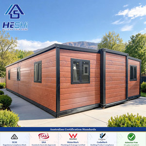 Maison conteneur préfabriquée extensible de 78 m² (40 pieds) conforme aux normes australiennes, 5 chambres, maison moderne, bungalow, idéale pour la location vacances - Product Image 1