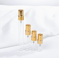 Flacon pulvérisateur vide en verre transparent pour échantillons de parfum, atomiseur de test d'huile, emballage cosmétique fantaisie en gros, rond, 2 ml, 3 ml, 5 ml, 10 ml