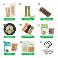 Fournisseur d'usine, vermicelles de konjac noirs, spaghetti, pâtes, saveur originale, konjac sec, shirataki, nouilles instantanées